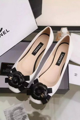 CHANEL Shallow mouth flat shoes Women--131